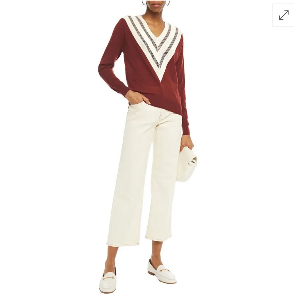 Sandro Jone Chevron-Detail Sweater
